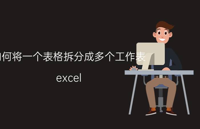 如何将一个表格拆分成多个工作表 excel：如何将一个单元格拆分成多行或多列？